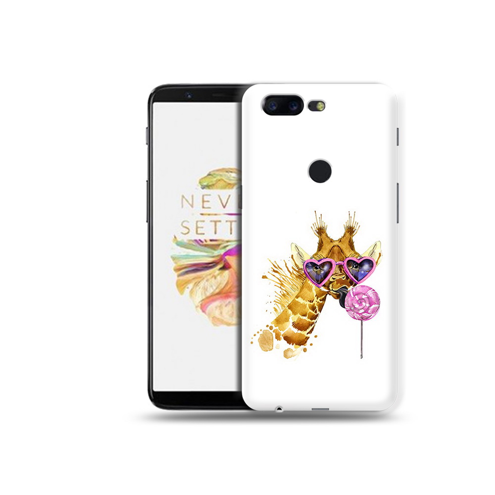 

Чехол MyPads Tocco для OnePlus 5T акварельный жираф, Прозрачный, Tocco
