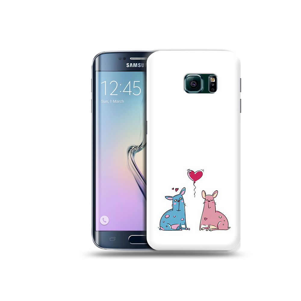 

Чехол MyPads Tocco для Samsung Galaxy S6 Edge Лама любовь, Прозрачный, Tocco