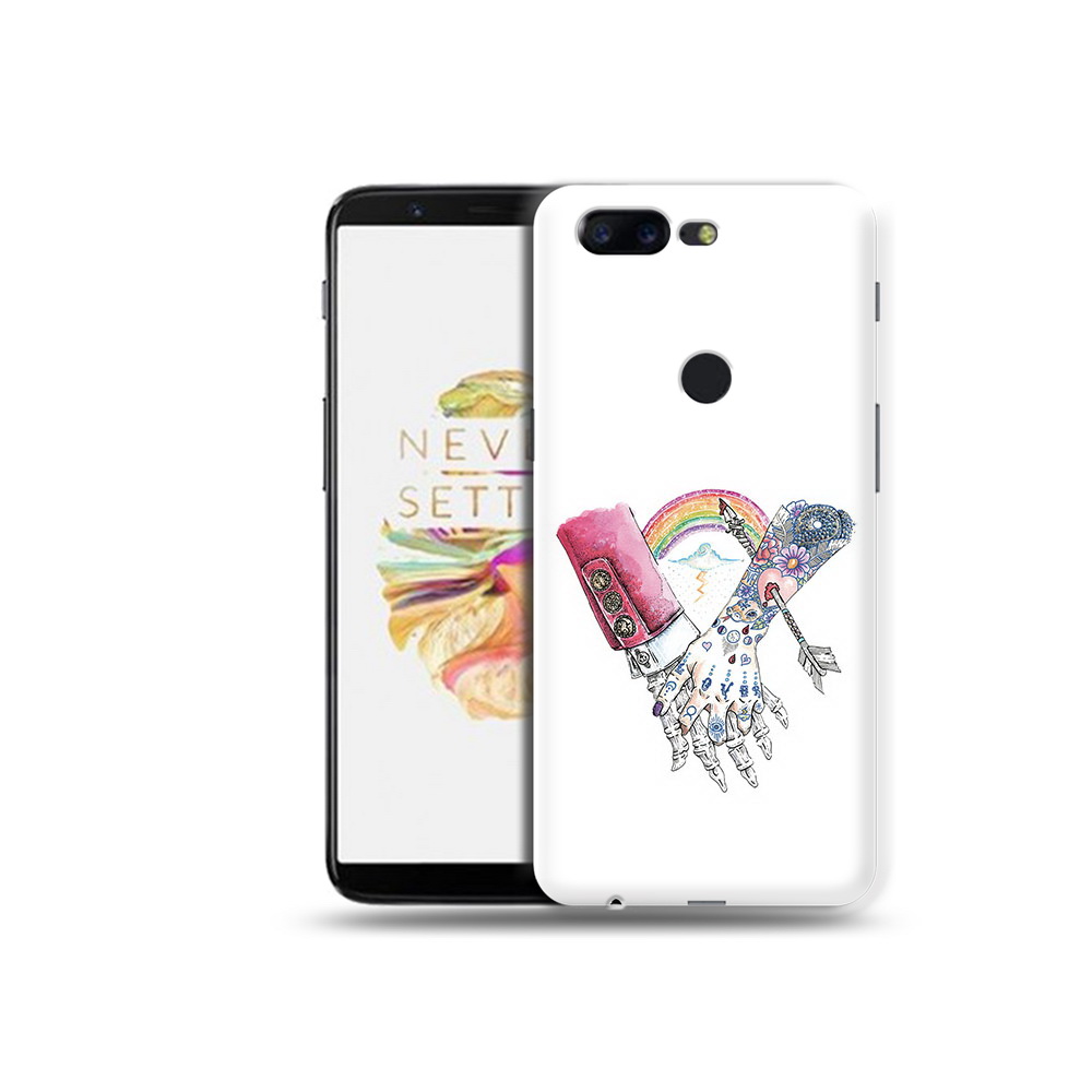 

Чехол MyPads Tocco для OnePlus 5T абстракция руки в татуировках, Прозрачный, Tocco