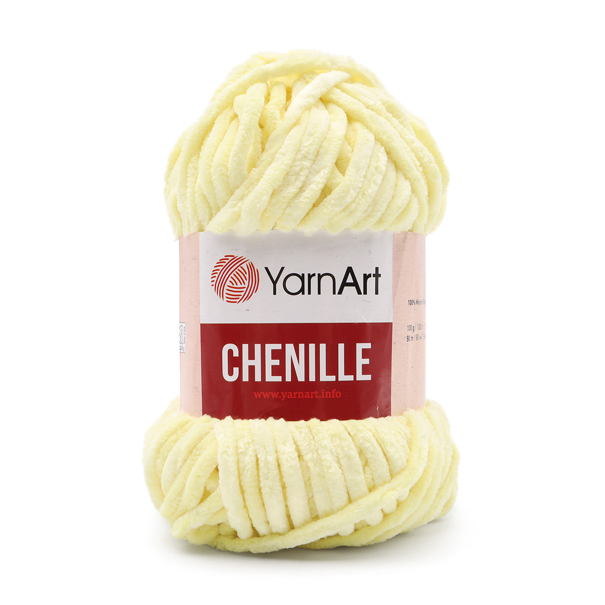 фото Пряжа yarnart 'chenille', 100г, 90м (100% микрополиэстер) (561 ваниль), 5 мотков