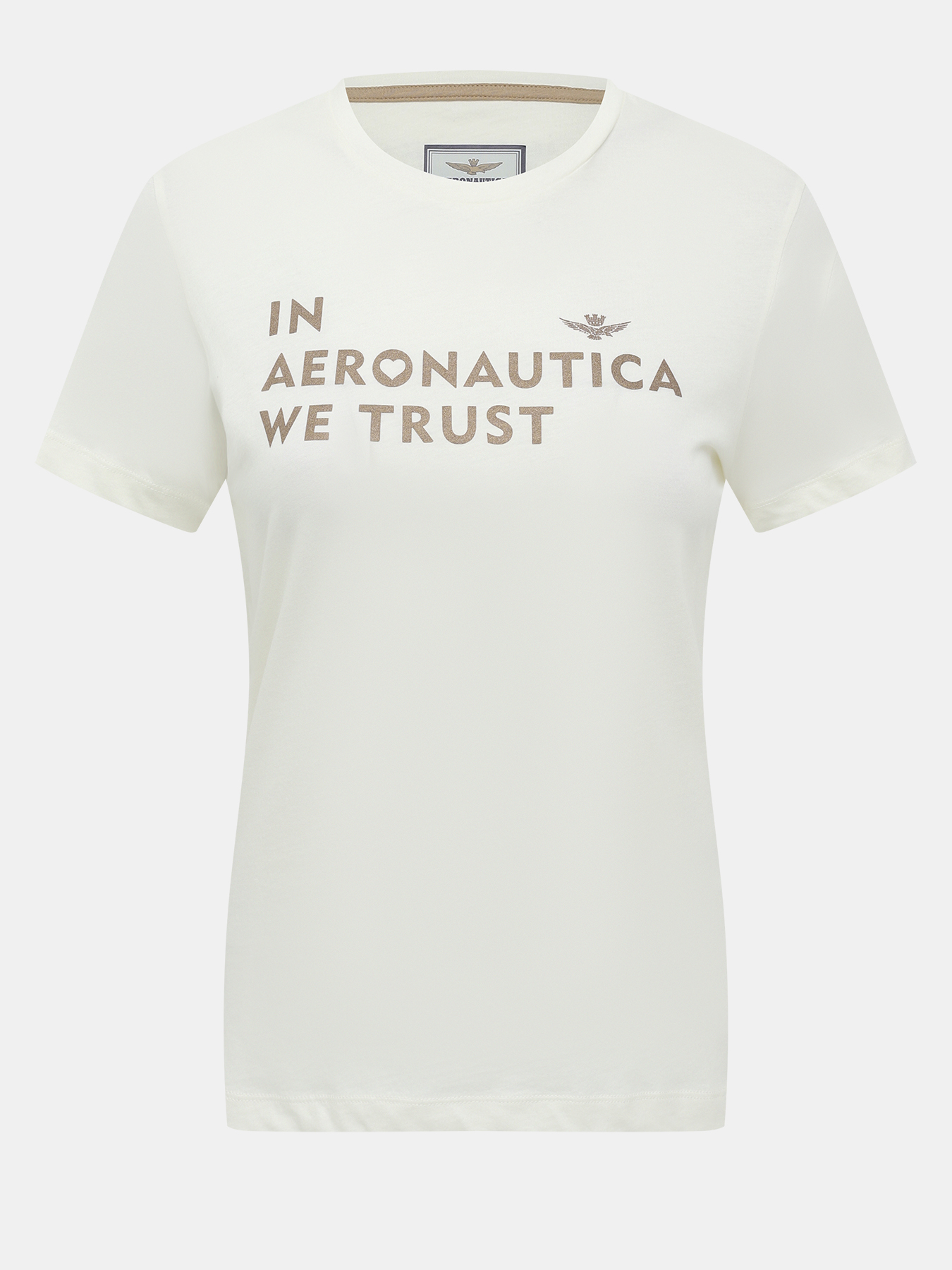 

Футболка женская Aeronautica Militare 477369 белая 48 RU, Белый, 477369