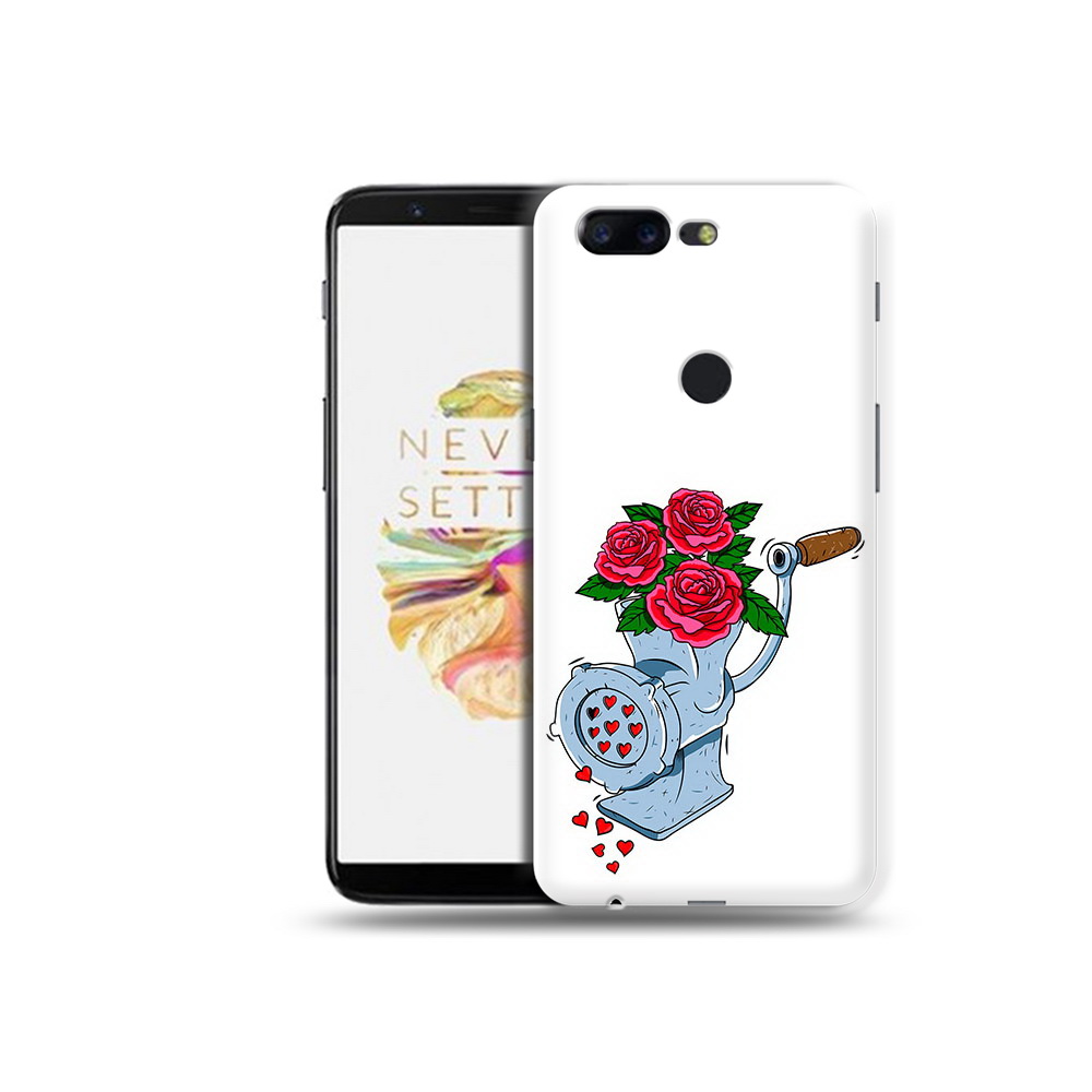 

Чехол MyPads Tocco для OnePlus 5T Цветочные сердца, Прозрачный, Tocco