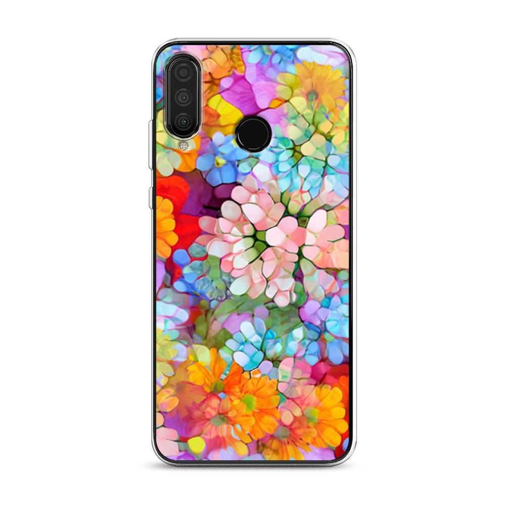 

Чехол на Huawei P30 Lite "Цветы витраж", Оранжевый;розовый;голубой, 67950-3