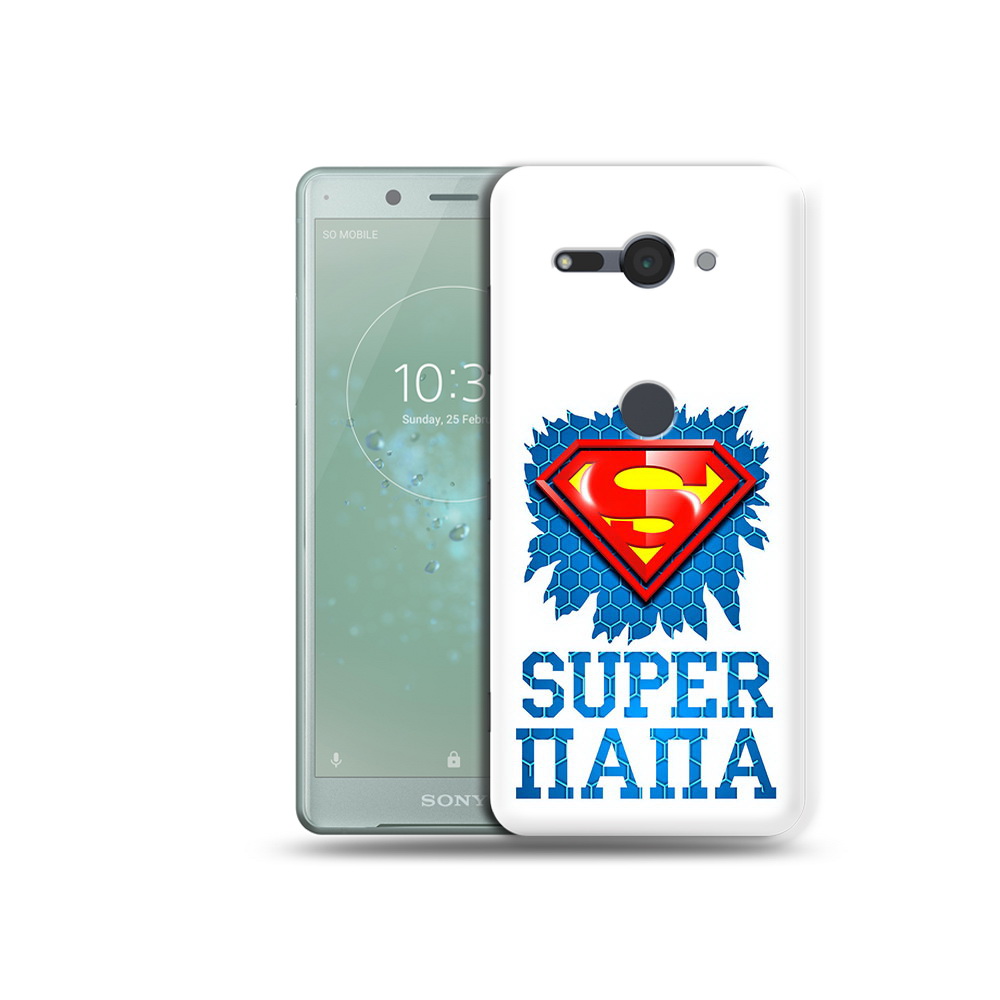 

Чехол MyPads Tocco для Sony Xperia XZ2 Compact Супер Папа, Прозрачный, Tocco