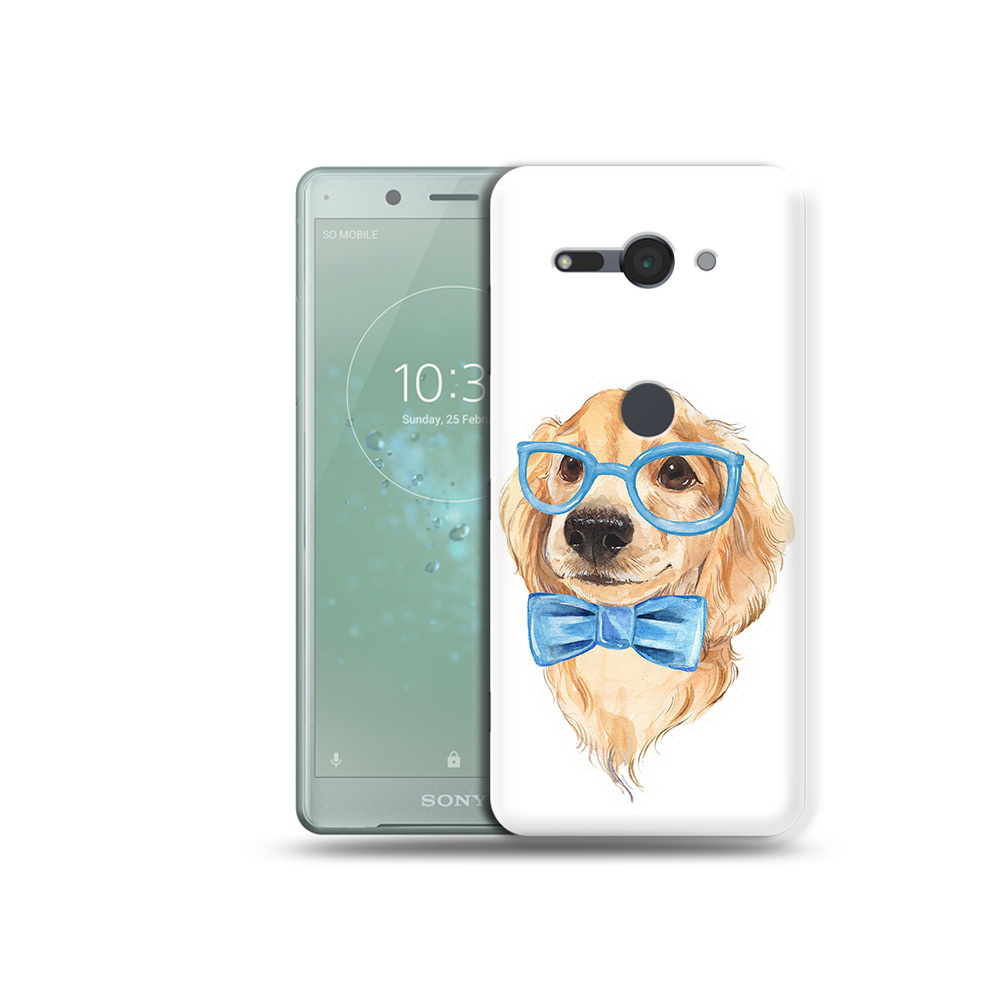 

Чехол MyPads Tocco для Sony Xperia XZ2 Compact Собака интеллигент, Прозрачный, Tocco