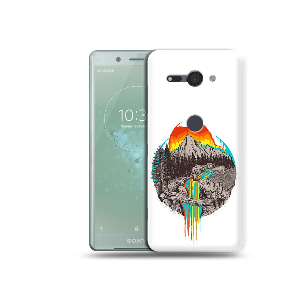 

Чехол MyPads Tocco для Sony Xperia XZ2 Compact Радужный водопад, Прозрачный, Tocco