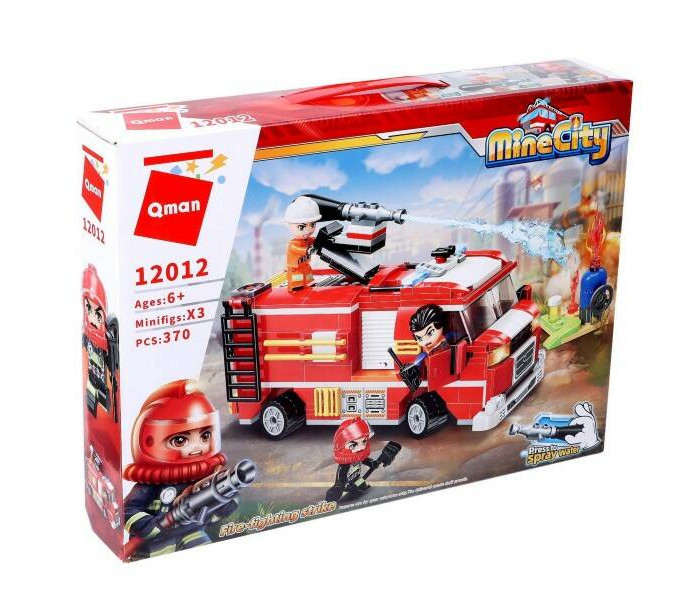 

Enlighten Brick Пожарная машина, с фигурками и аксессуарами, 370 деталей