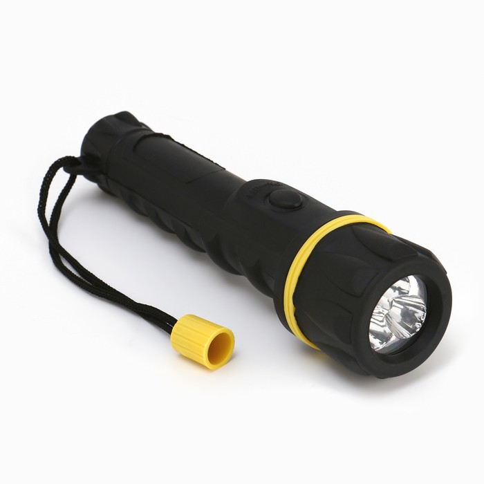 

Фонарь ручной, 1 Вт, LED, 2 AA, 15 х 3.5 см, Черный;желтый
