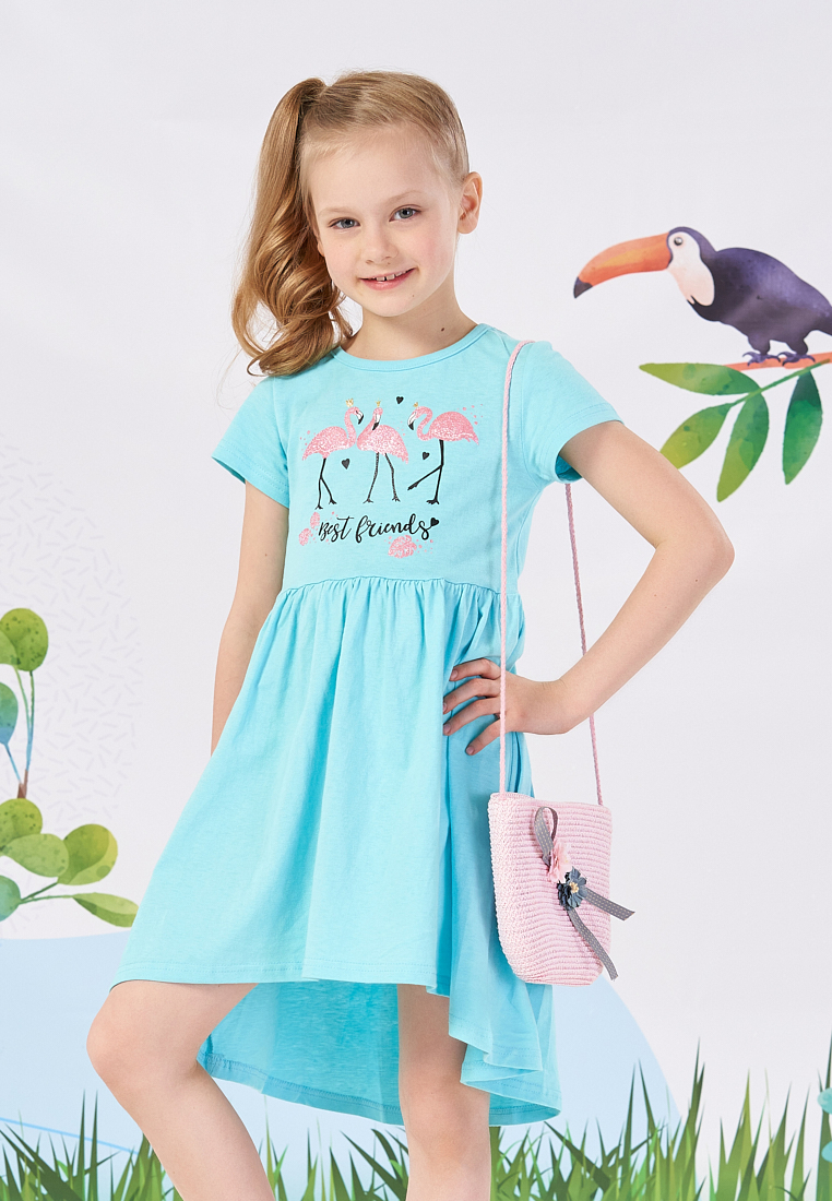 фото Платье детское max&jessi ss21c63201417 бирюзовый р.122