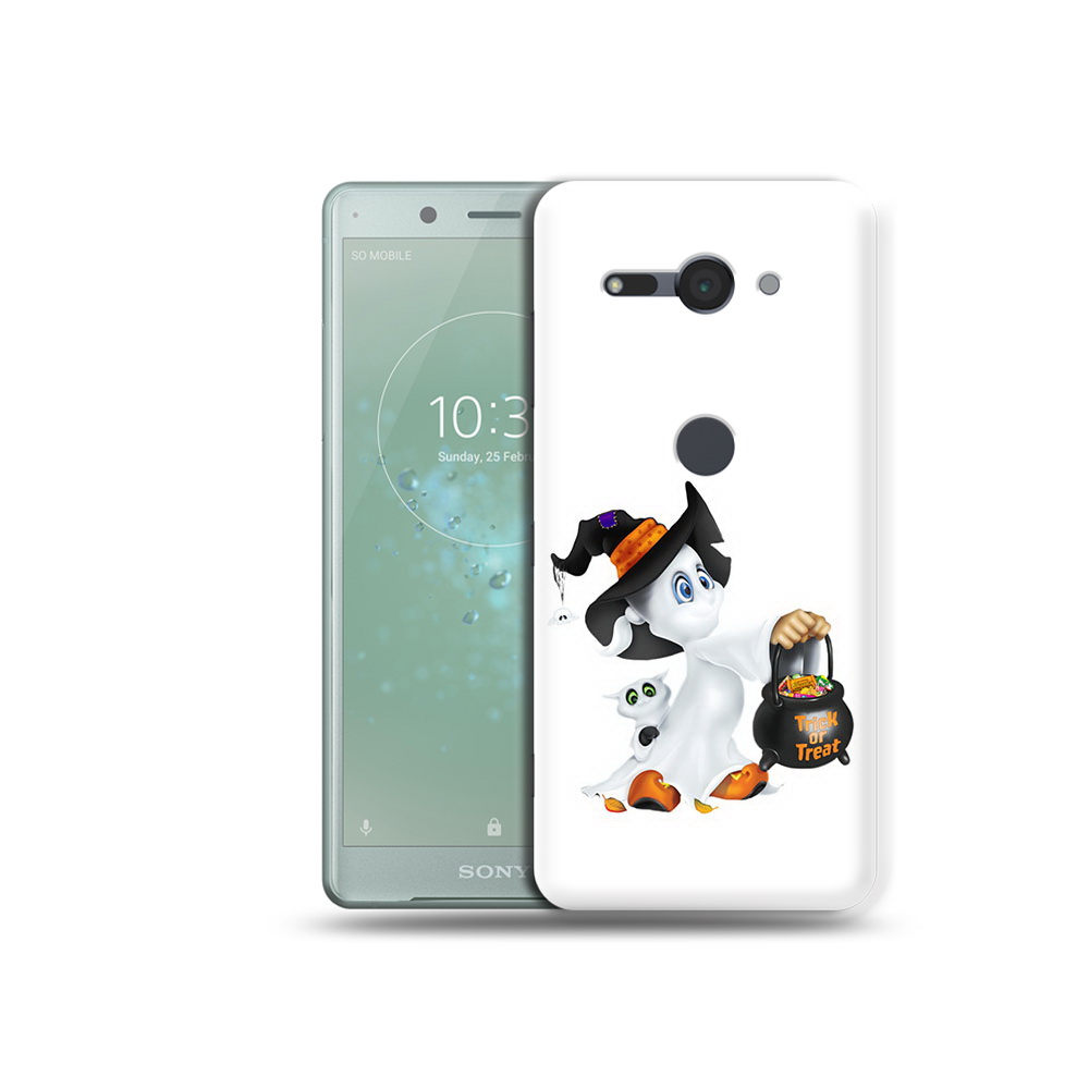 

Чехол MyPads Tocco для Sony Xperia XZ2 Compact Маленький призрак, Прозрачный, Tocco
