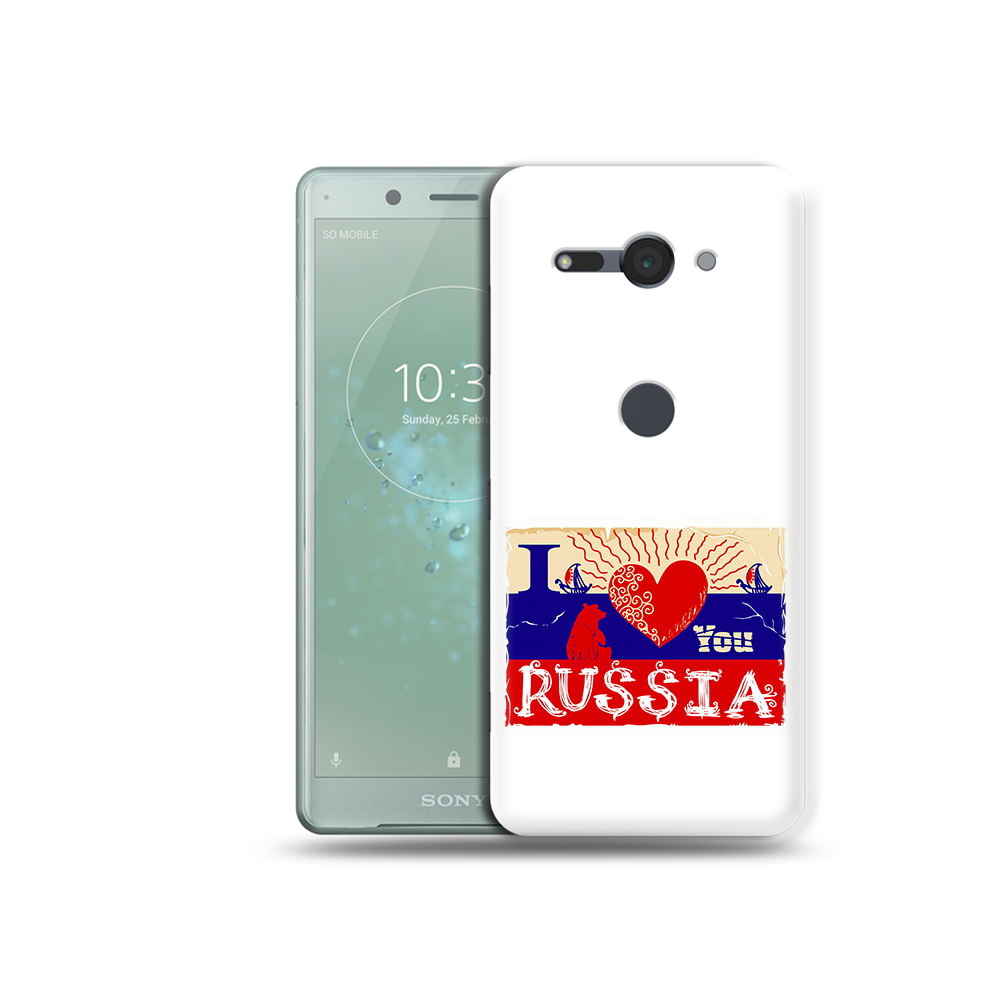 

Чехол MyPads Tocco для Sony Xperia XZ2 Compact Люблю Россию, Прозрачный, Tocco