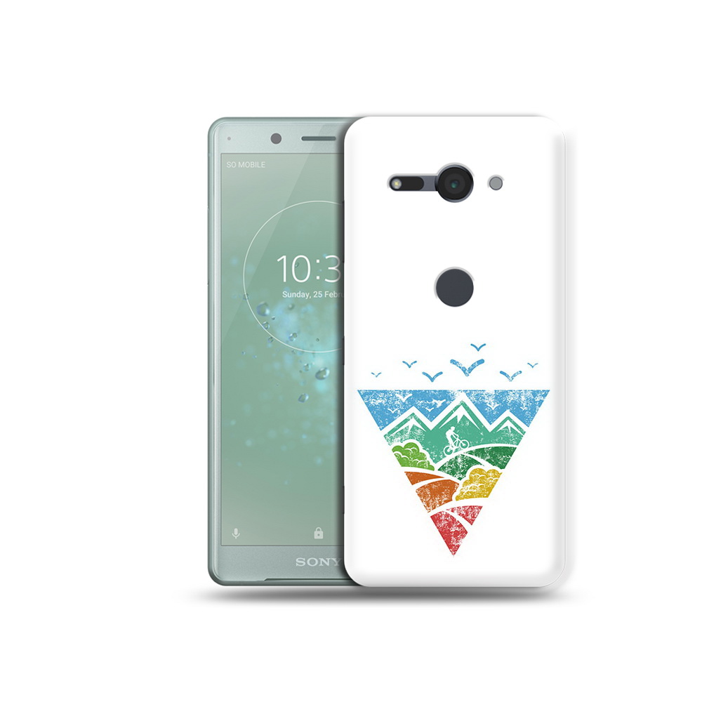 

Чехол MyPads Tocco для Sony Xperia XZ2 Compact Лес земля море чайки, Прозрачный, Tocco