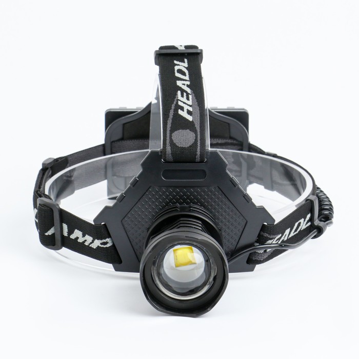 Фонарь налобный аккумуляторный, LED P70, 5 режимов, от USB