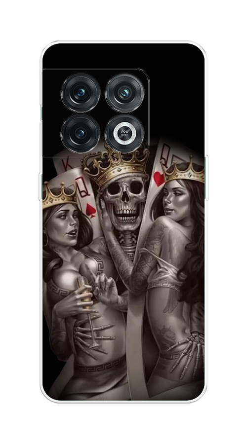 

Чехол на OnePlus 10 Pro 5G "Карты король и королевы", Серый;желтый, 152150-6