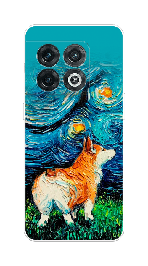 

Чехол на OnePlus 10 Pro 5G "Корги звёздная ночь", Коричневый;белый;зеленый, 152150-1
