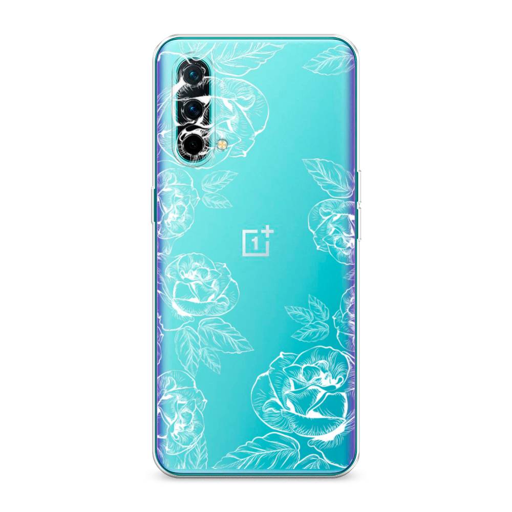 

Чехол на OnePlus Nord CE 5G "Розы графика", Черный;серый, 151850-2