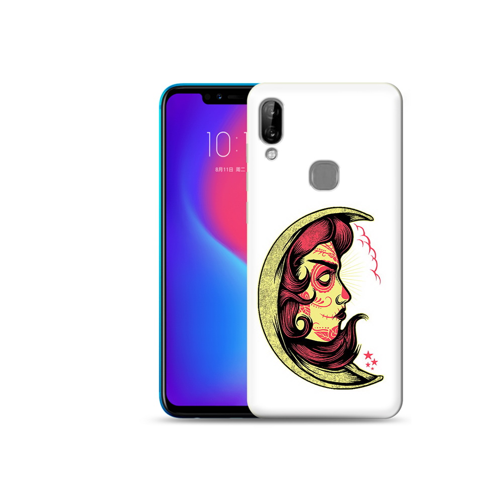 

Чехол MyPads Tocco для Lenovo S5 Pro желтый полумесяц с лицом девушки, Прозрачный, Tocco