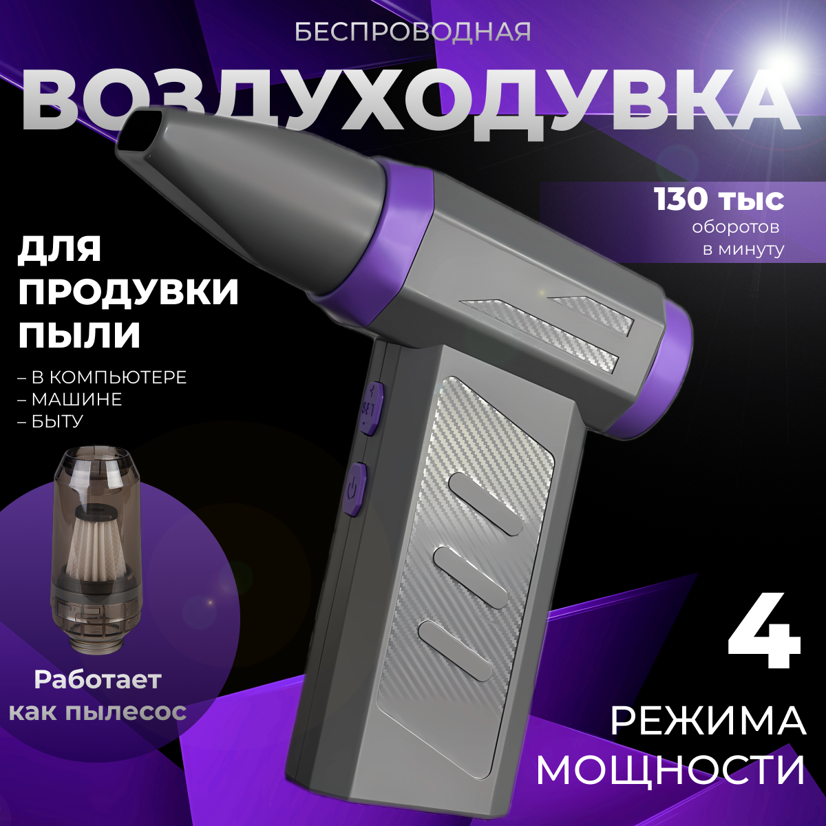 

Воздуходувка для компьютера MAGstore TL4810-K (003245), Фиолетовый