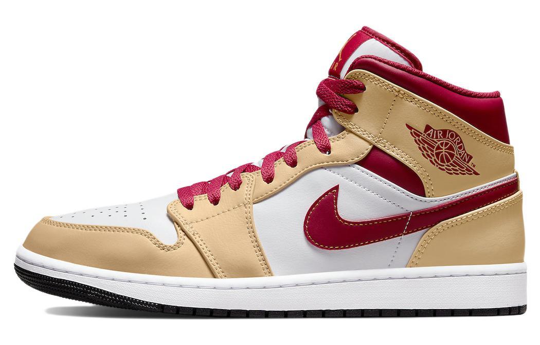 

Кеды унисекс Jordan Air Jordan 1 mid бежевые 45 EU, Бежевый, Air Jordan 1 mid