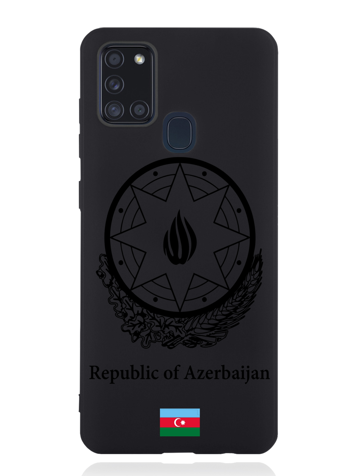 

Чехол SignumCase Samsung Galaxy A21s Черный лаковый Герб Азербайджана, Samsung Galaxy A21s Черный лаковый Герб Азербайджана