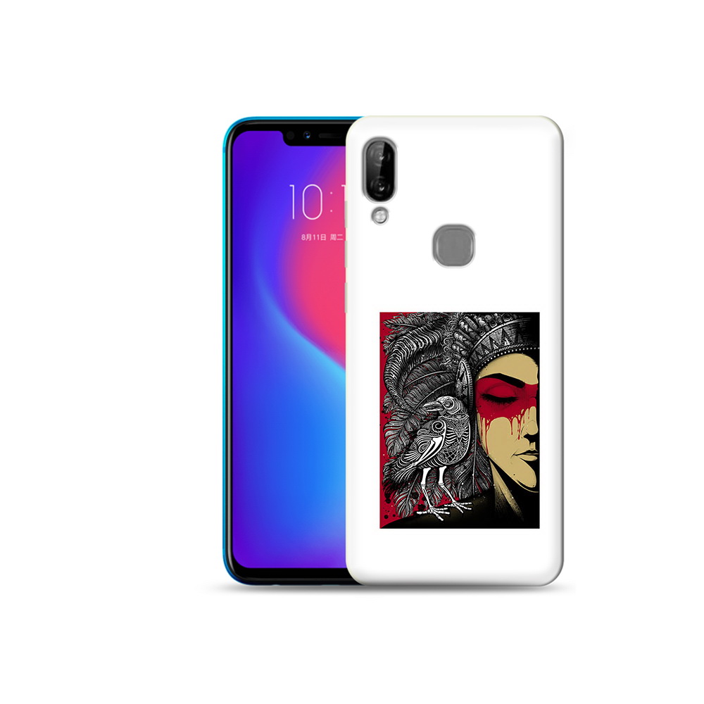 

Чехол MyPads Tocco для Lenovo S5 Pro девушка с вороном в абстракции, Прозрачный, Tocco