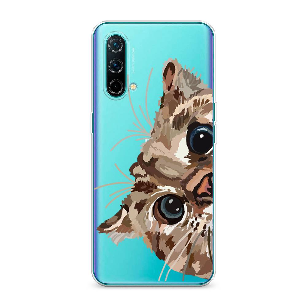 

Чехол на OnePlus Nord CE 5G "Любопытный кот", Коричневый;синий;черный, 151850-1