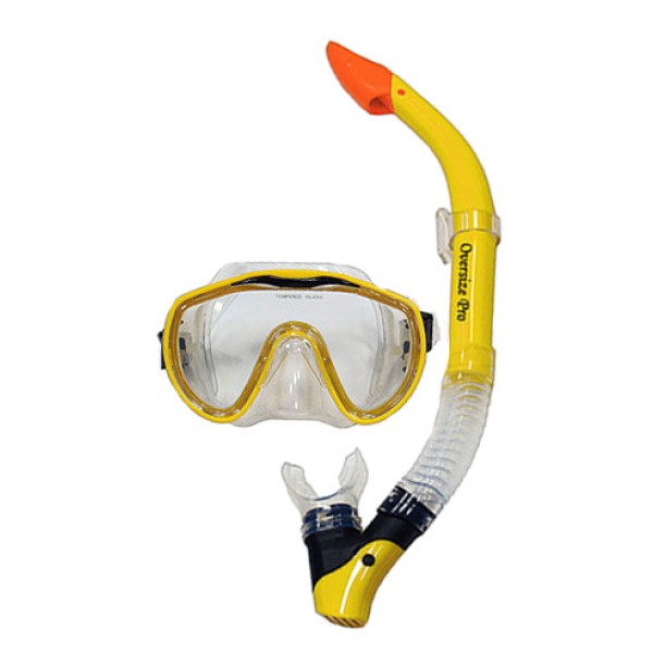 Маска для плавания Aqua Lung Oversize Pro желтая