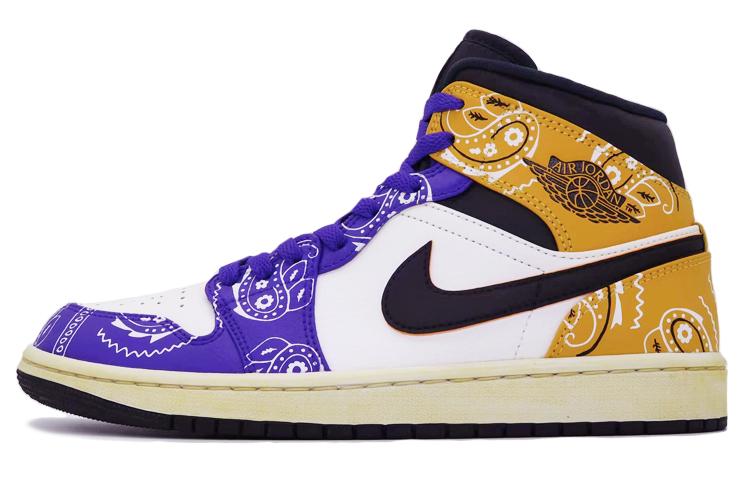 

Кеды унисекс Jordan Air Jordan 1 Mid разноцветные 45.5 EU, Разноцветный, Air Jordan 1 Mid
