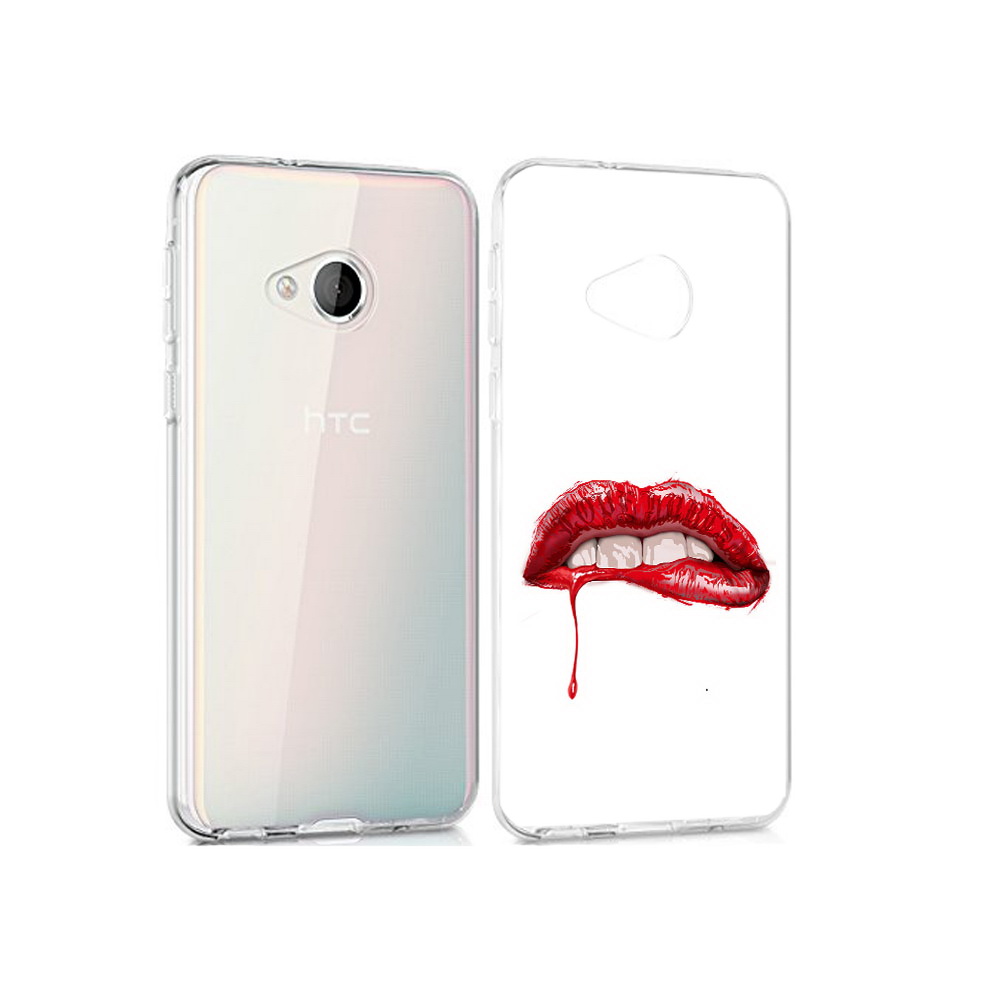 

Чехол MyPads Tocco для HTC U Play яркие красные губы, Прозрачный, Tocco