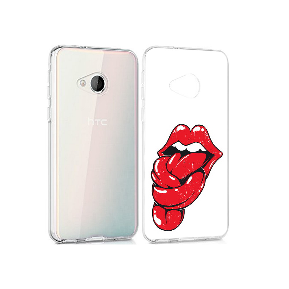 

Чехол MyPads Tocco для HTC U Play яркие губы с языком, Прозрачный, Tocco