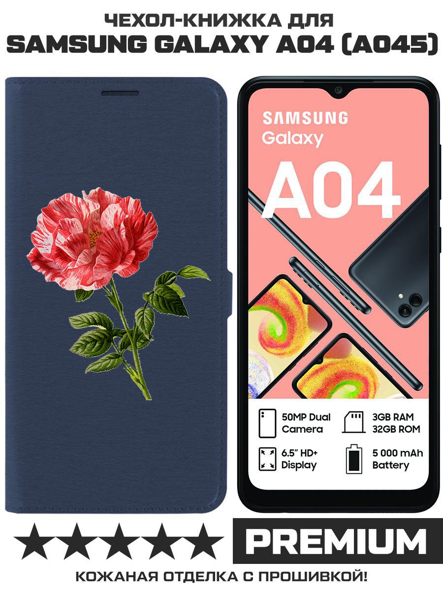 

Чехол-книжка Eco Book для Samsung Galaxy A04 (A045) Рисованная роза, Синий