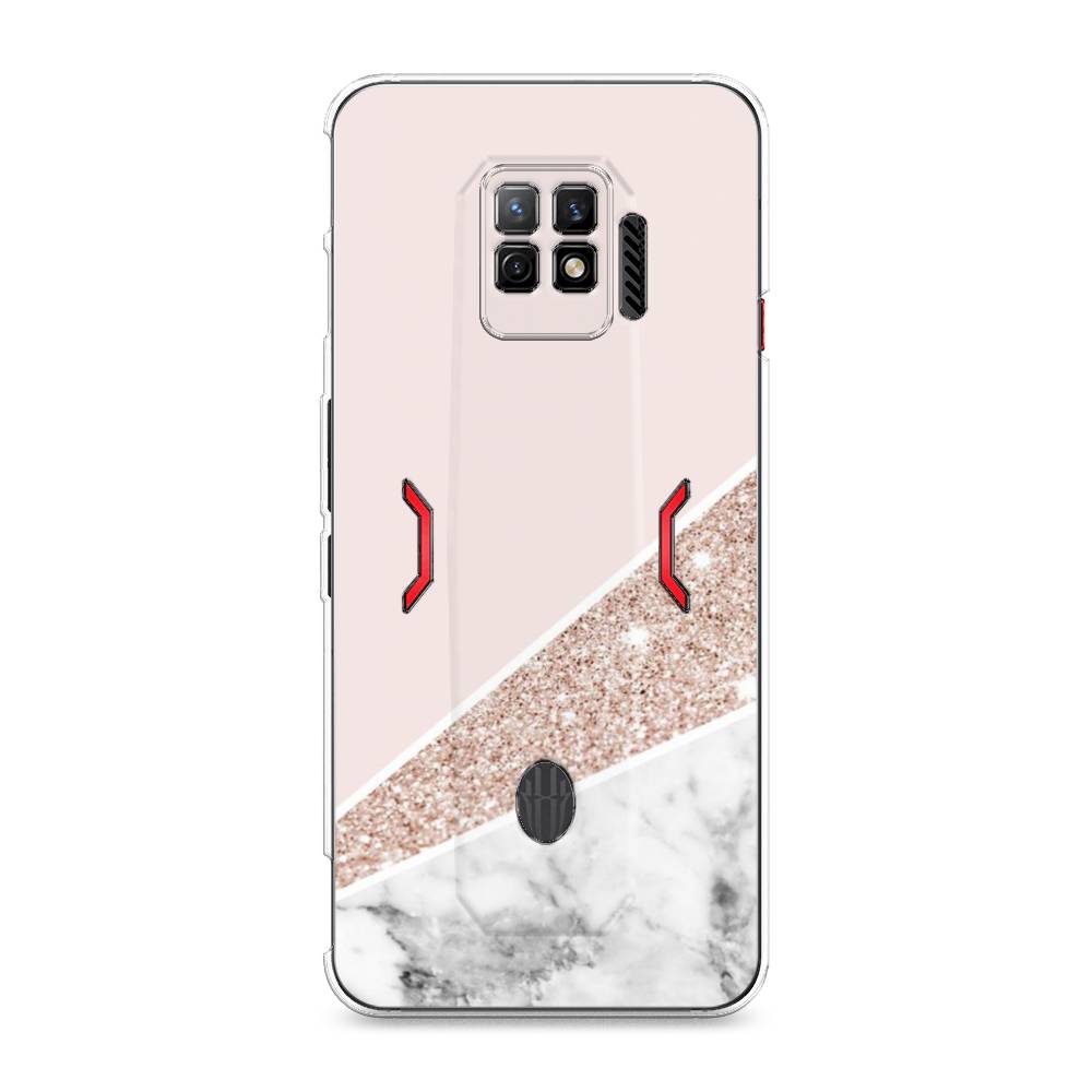 

Чехол на ZTE Nubia Red Magic 7 Pro "Блестящий розовый мрамор", 136050-3