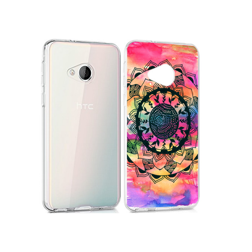 

Чехол MyPads Tocco для HTC U Play яркая абстракция круглый цветок, Прозрачный, Tocco