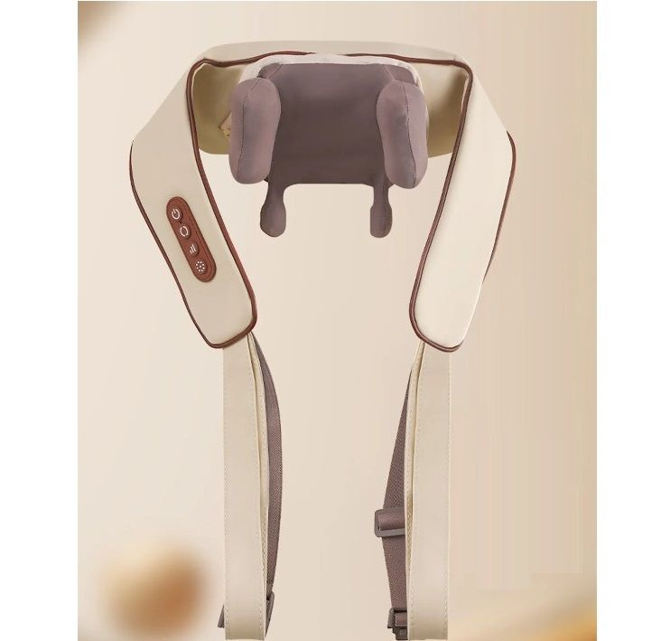 

Массажер TOP-Store Cervical Massager электрический вибрирующий для шеи и плеч бежевый, Cervical Massager