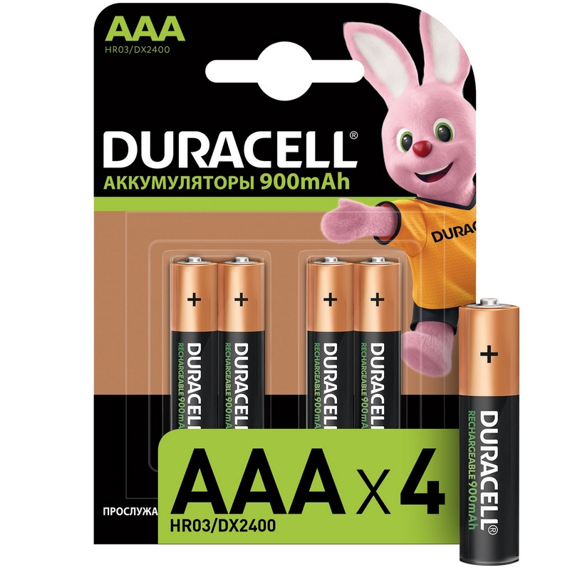 Аккумулятор DURACELL AAA/HR03-4BL 900mAh бл/4шт