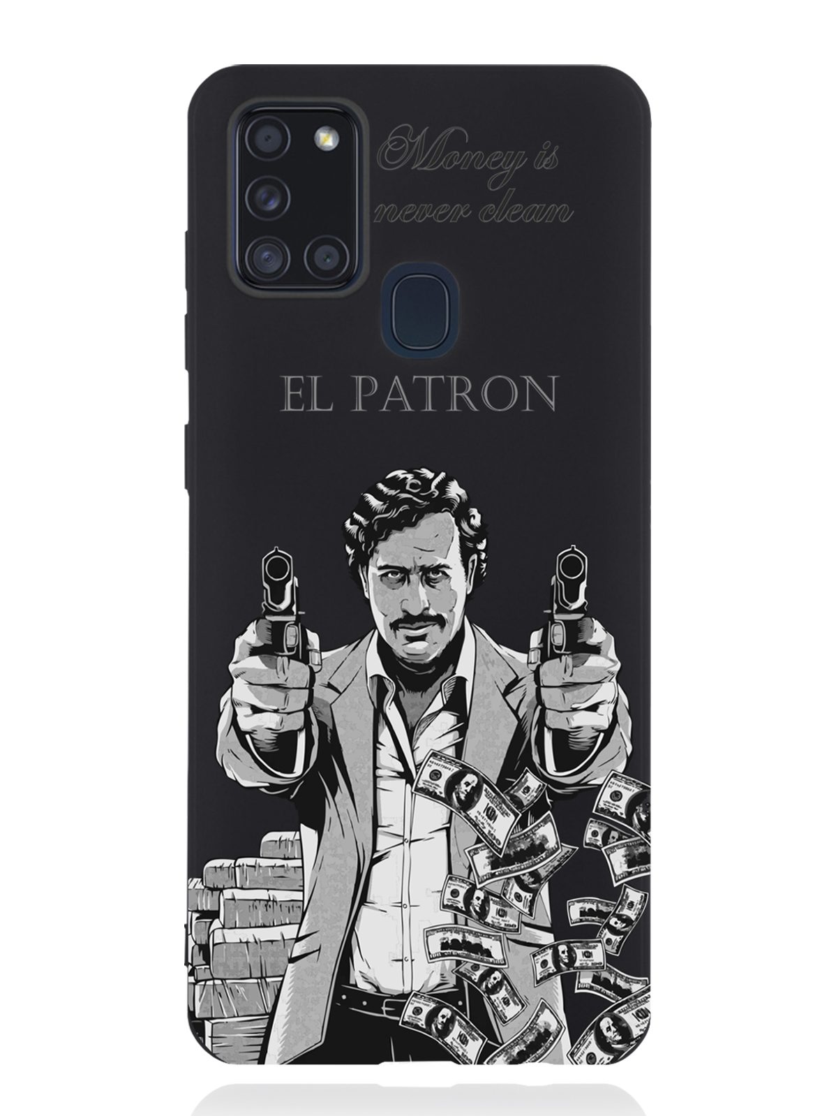 

Чехол MustHaveCase Samsung Galaxy A21s El Patron Pablo Escobar Пабло Эскобар, Серый;черный, Samsung Galaxy A21s El Patron Pablo Escobar Пабло Эскобар