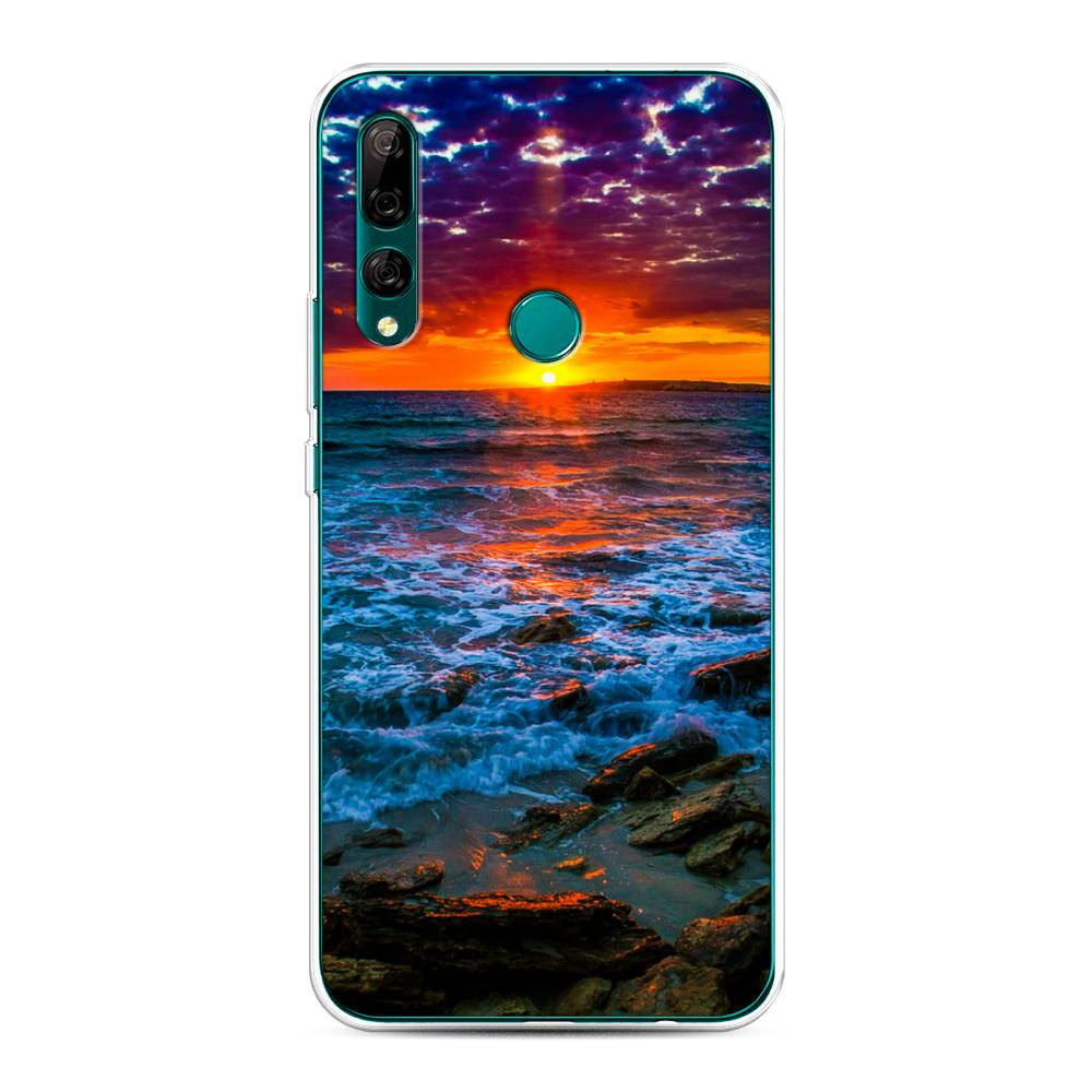 

Чехол на Huawei Y9 Prime 2019 "Закат 1", Оранжевый;синий, 611950-2