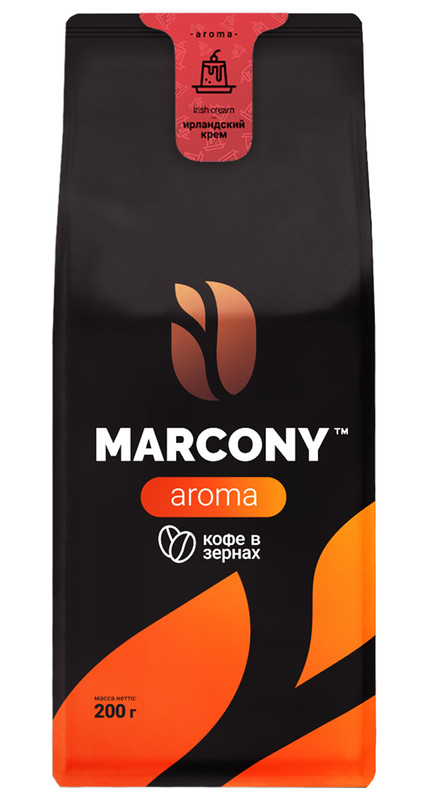 Кофе в зернах Marcony Aroma Ирландский крем 200 г