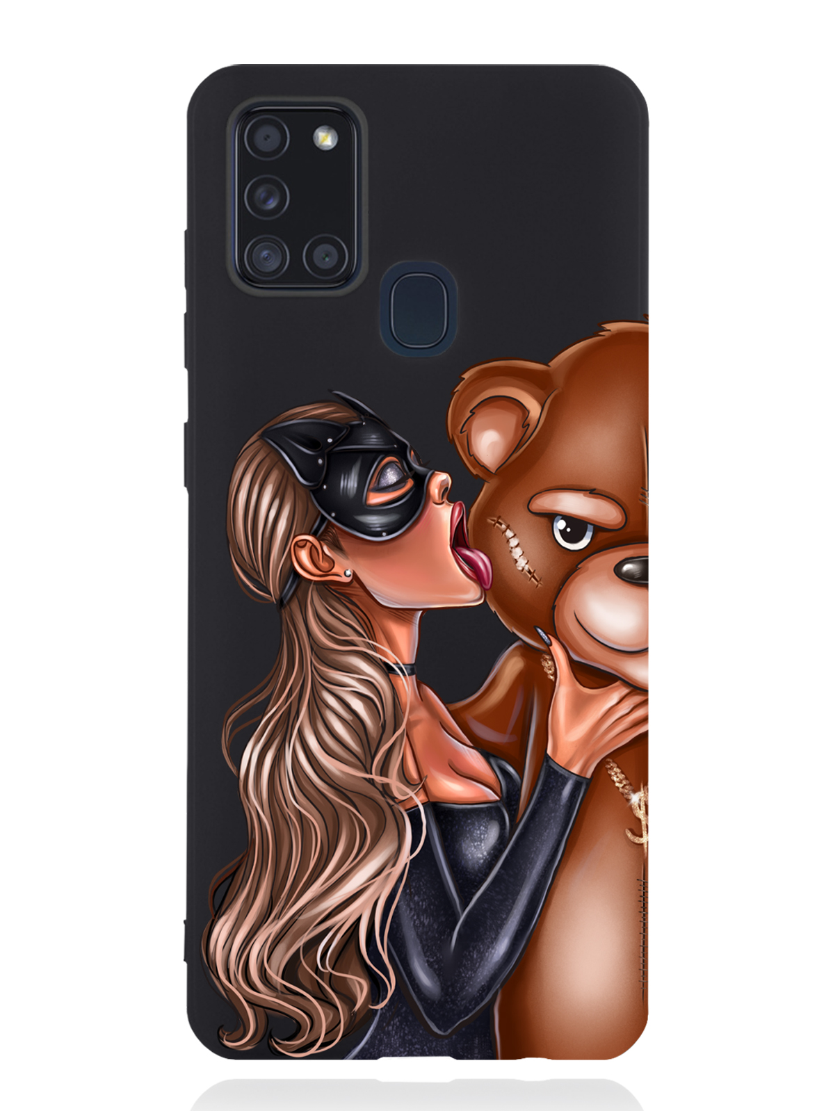 

Чехол MustHaveCase Samsung Galaxy A21s Кошечка и мишка, Черный;коричневый, Samsung Galaxy A21s Кошечка и мишка