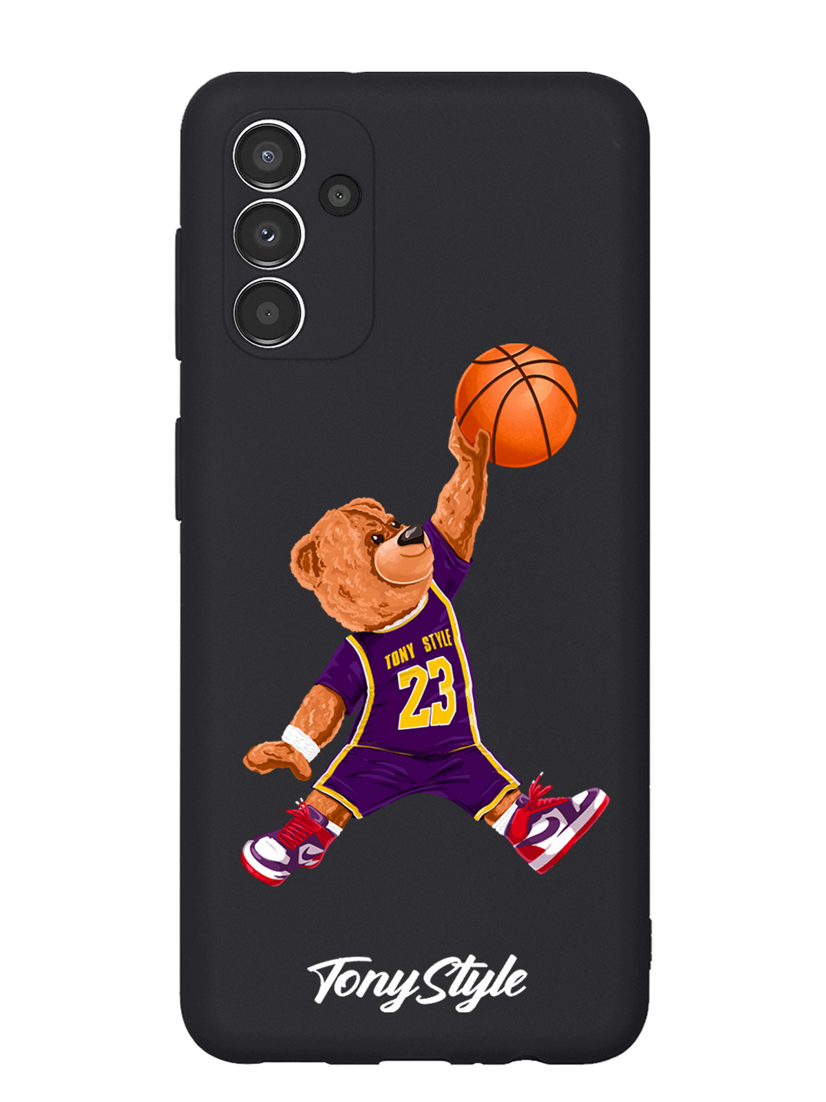 

Чехол Tony Style Samsung Galaxy A13 Tony Style баскетболист с мячом, Фиолетовый;коричневый;желтый;оранжевый, Samsung Galaxy A13 Tony Style Джордан Jordan