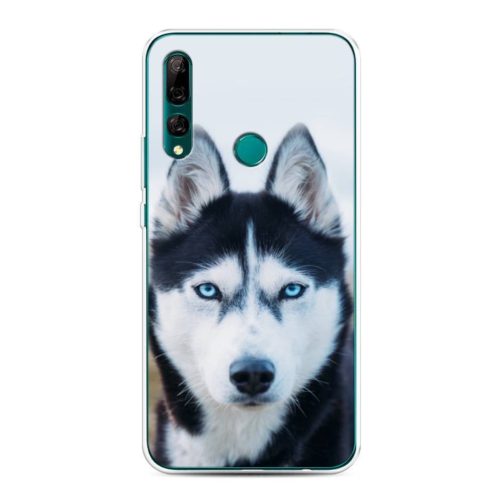 

Чехол на Huawei Y9 Prime 2019 "Хаски 2", Синий;белый, 611950-1