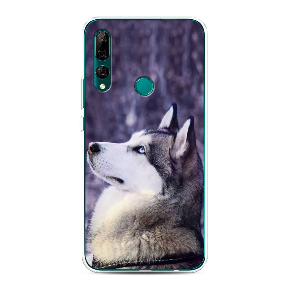 

Чехол на Huawei Y9 Prime 2019 "Хаски 1", Фиолетовый;белый, 611950-1