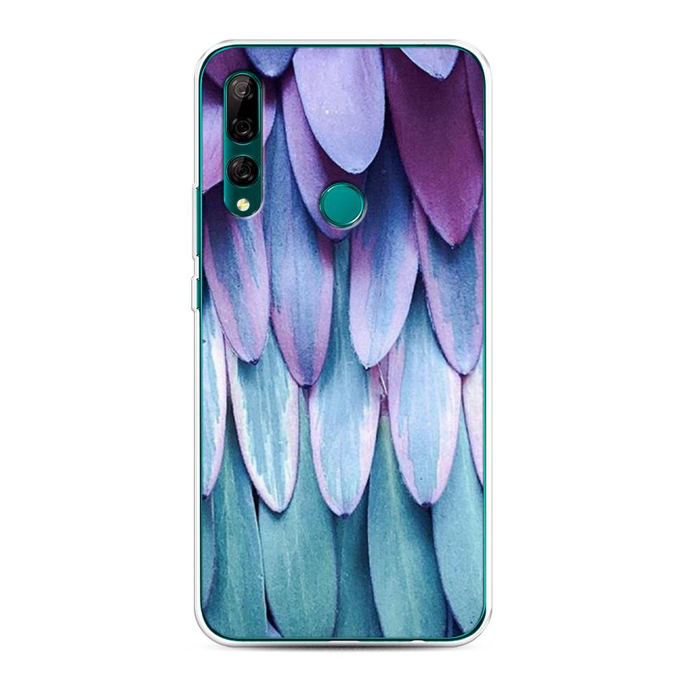 

Чехол на Huawei Y9 Prime 2019 "Синее перо", Фиолетовый;голубой, 611950-3