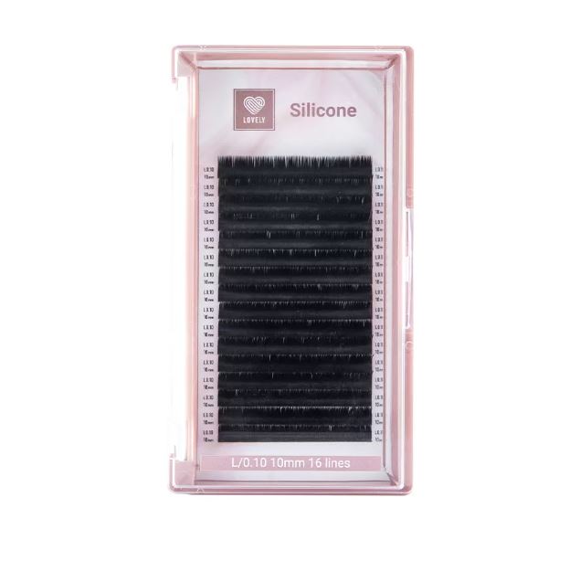 

Ресницы Lovely Silicone 16 линий mix C 0.10 5-9 мм, Черный
