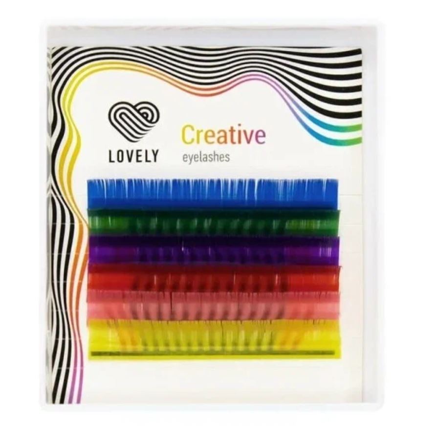 

Ресницы Lovely мини C+ 0.10 6 мм 6 линий, Черный