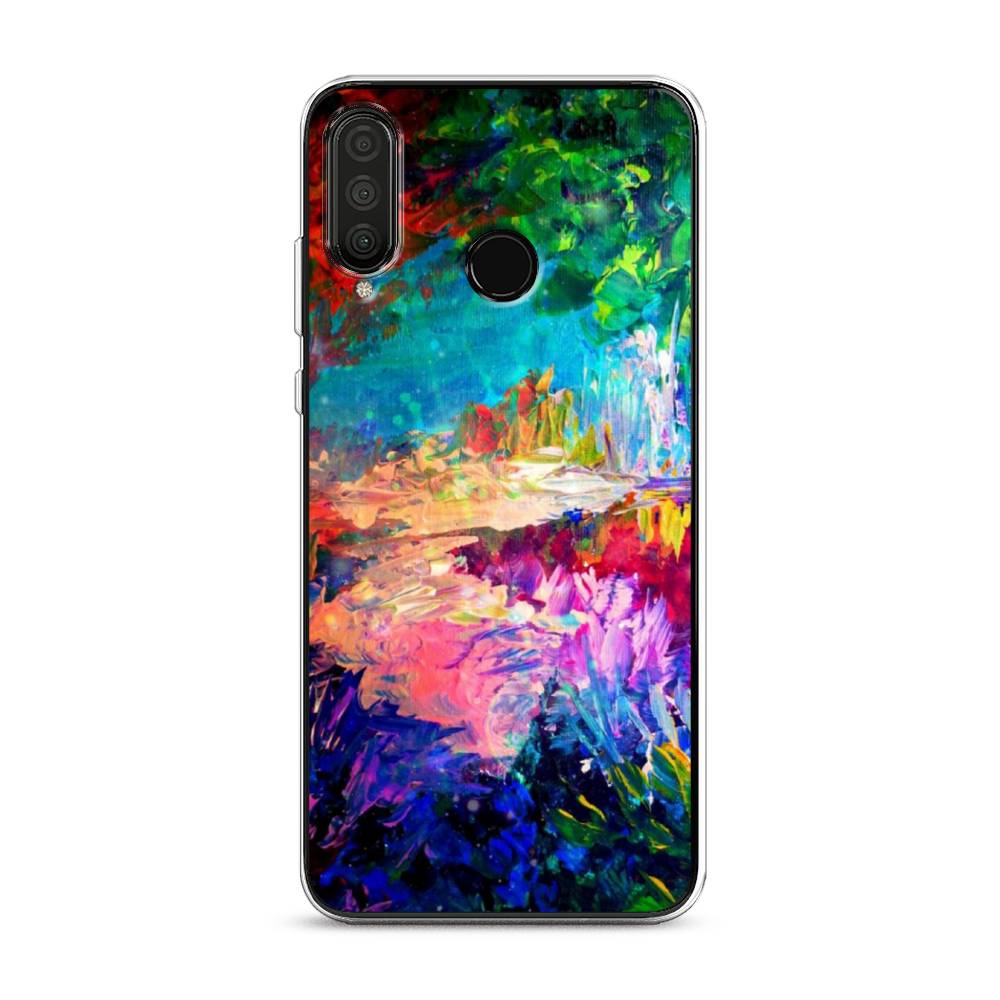 

Чехол на Huawei P30 Lite/Honor 20S/20 Lite 2020 Lite "Лес-гуашь", Синий;розовый;зеленый, 67950-4