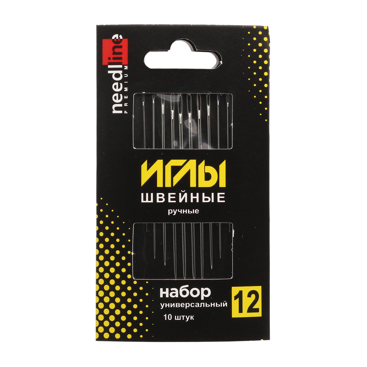 

Иголки для шитья набор № 12, никелированные, Игольный завод, ИЗ-200927, 10 шт*50 упак