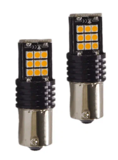 фото Лампа светодиодная габаритная обманка sd-511yx2 p21/1156 3030 24smd 6w 50*17mm 12v 2шт. element