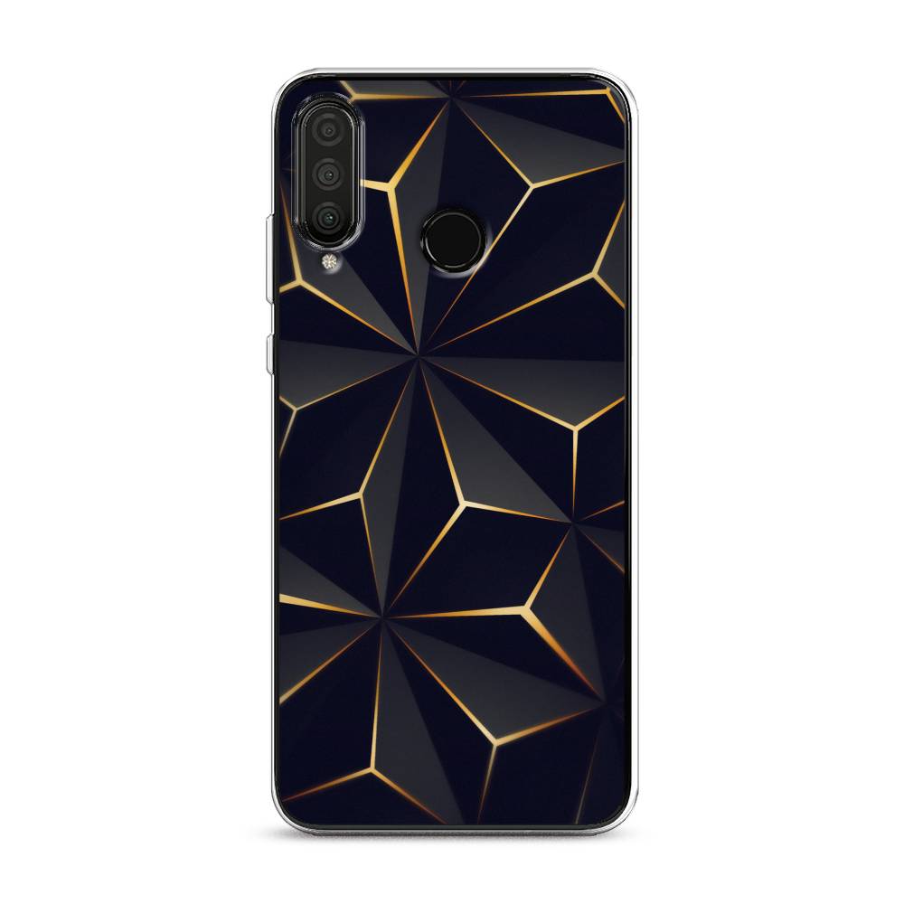 

Чехол на Huawei P30 Lite "Черные полигоны", Золотистый;черный, 67950-3