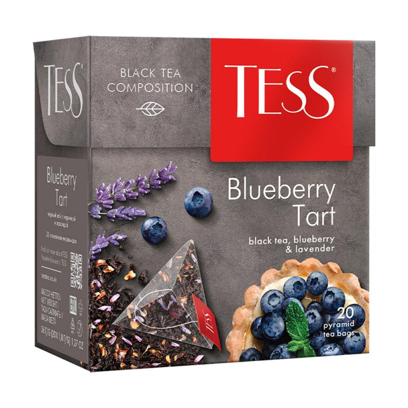 Чай чёрный Tess Blueberry Tart, в пирамидках, 20 пакетиков